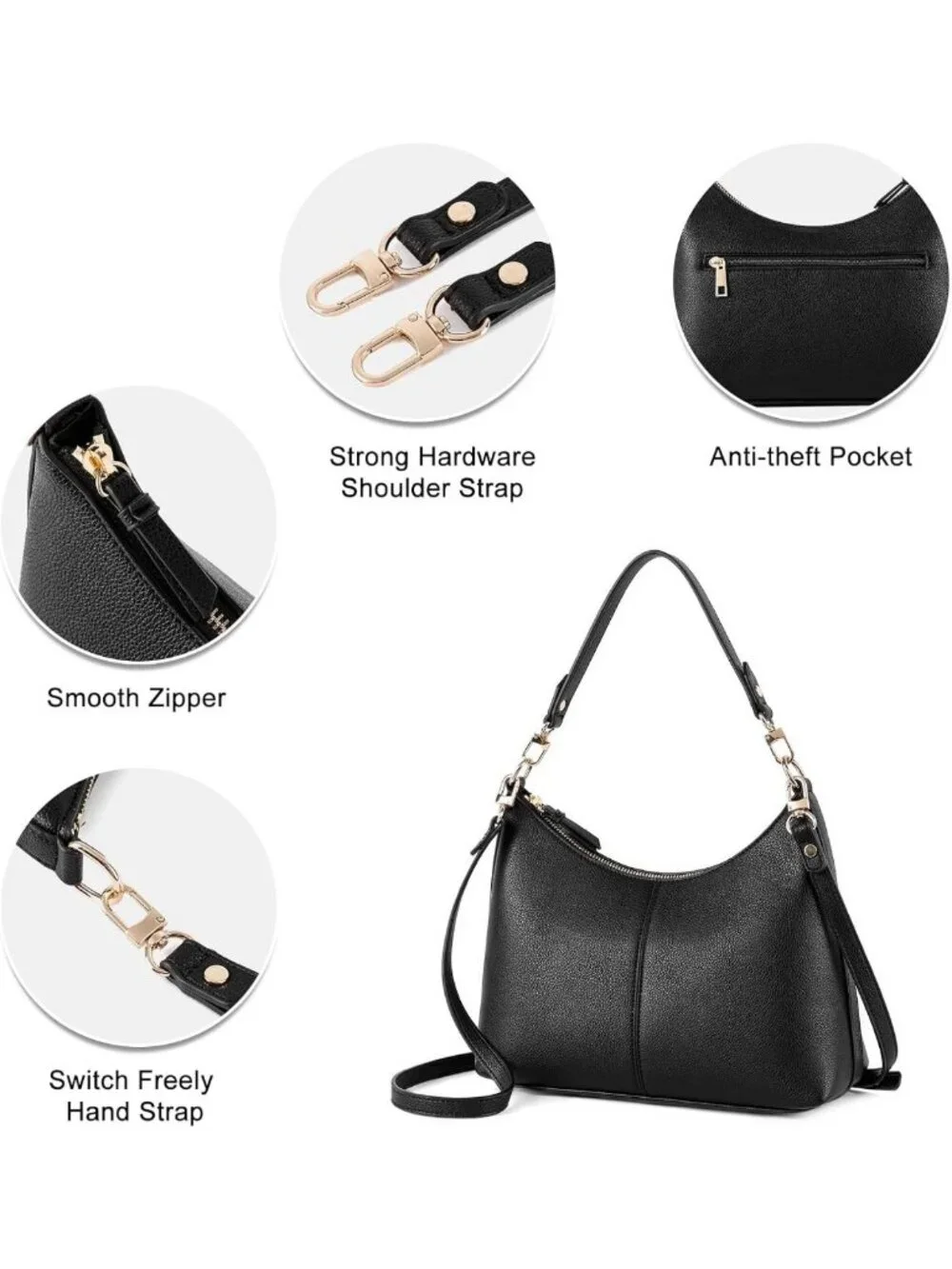 Stylish Mini Crossbody Bag for Women - Waterproof Soft Leather Shoulder Purse